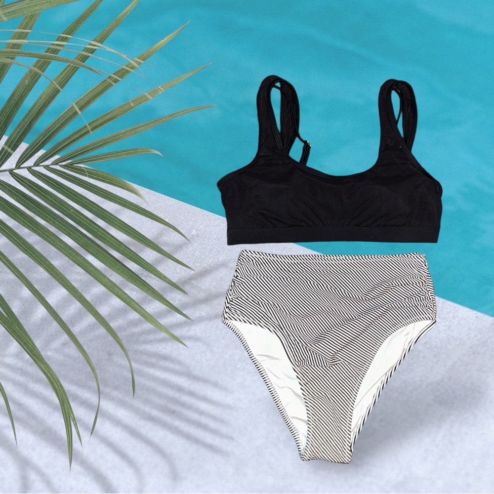 Cupshe Striped High Waisted Bikini NWOT